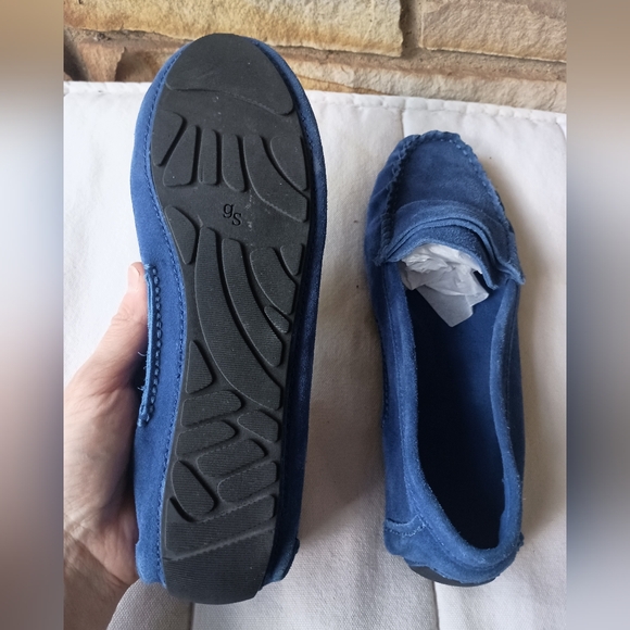 Gentle Soles By Kenneth Cole Blue Suede Leather Loafers_9 - Picture 6 of 8